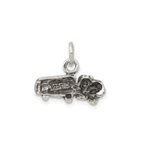 Sterling Silver Semi Truck Pendant, Detailed Tractor Trailer Charm, Transport Theme Jewelry