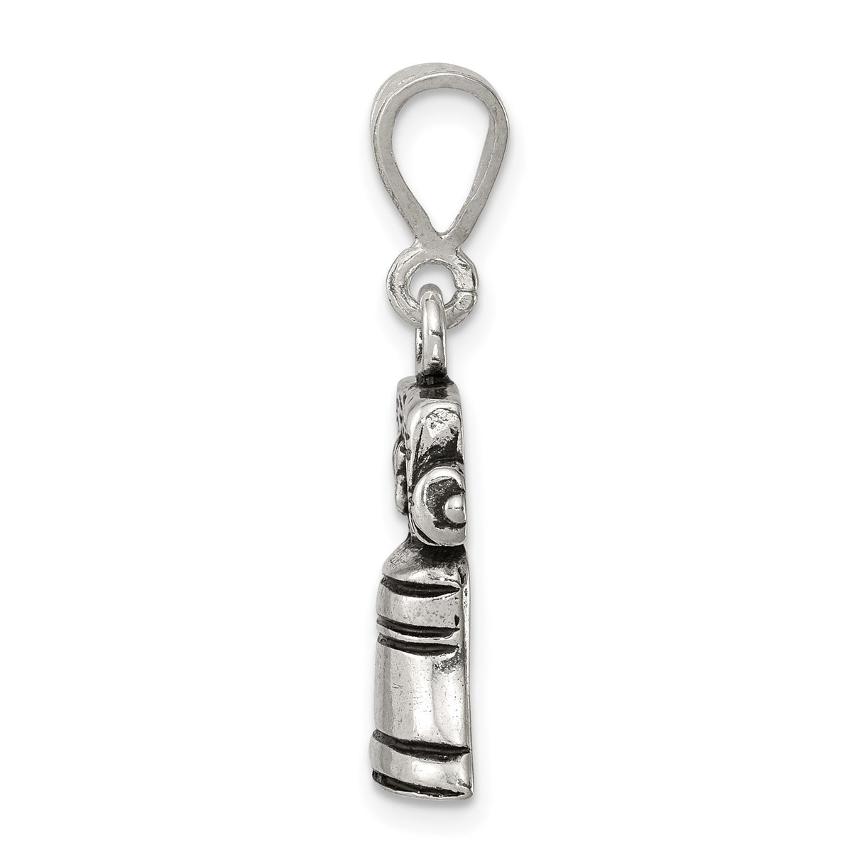 Sterling Silver Liberty Bell Pendant, Patriotic American History Jewelry Charm for Men and Women