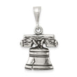 Sterling Silver Liberty Bell Pendant, Patriotic American History Jewelry Charm for Men and Women