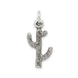Sterling Silver Cactus Pendant Charm, Desert-Inspired Boho Jewelry for Women or Unisex Wear