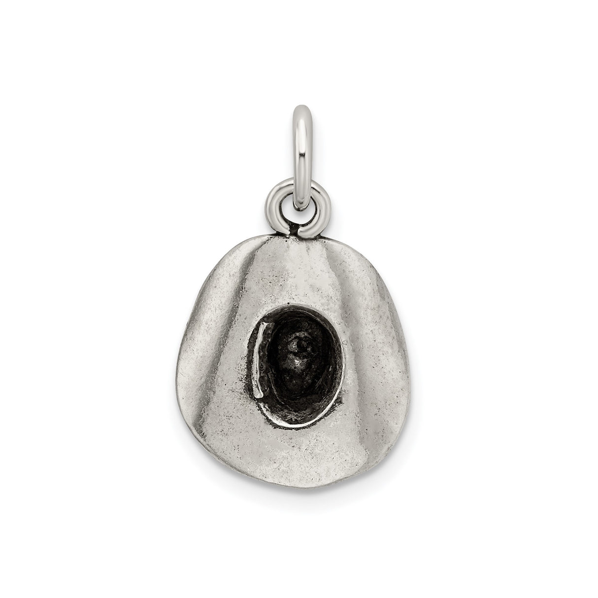 Sterling Silver Cowboy Hat Pendant, Rustic Western Rodeo Style for Women or Unisex Wear