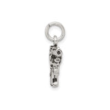 Sterling Silver Revolver Pendant, Western Handgun Charm in Biker Style for Men or Unisex Wear