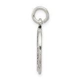 Antiqued Horse Shoe Horse Charm Pendant in Real 925 Sterling Silver