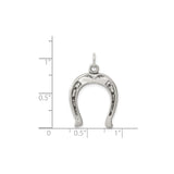 Sterling Silver Horseshoe Pendant, Open End Up Lucky Charm, Western Country Style Jewelry