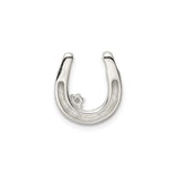 Sterling Silver Horseshoe Pendant with Cubic Zirconia, Good Luck Charm for Women