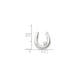 Sterling Silver Horseshoe Pendant with Cubic Zirconia, Good Luck Charm for Women
