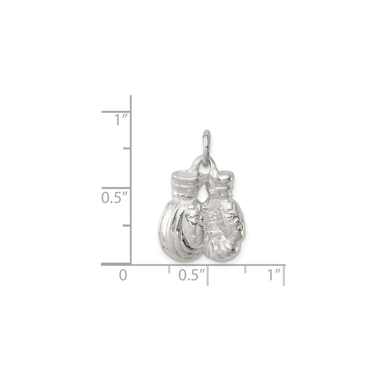 Sterling Silver Boxing Gloves Pendant with Realistic Design, Symbol of Strength and Resilience