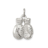 Sterling Silver Boxing Gloves Pendant with Realistic Design, Symbol of Strength and Resilience