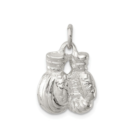 Sterling Silver Boxing Gloves Pendant with Realistic Design, Symbol of Strength and Resilience