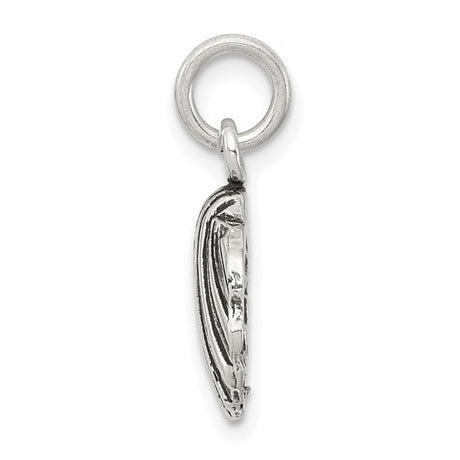 Sterling Silver Scallop Shell Pendant Charm, Camino de Santiago Faith Jewelry for Women