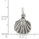 Sterling Silver Scallop Shell Pendant Charm, Camino de Santiago Faith Jewelry for Women