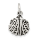 Sterling Silver Scallop Shell Pendant Charm, Camino de Santiago Faith Jewelry for Women