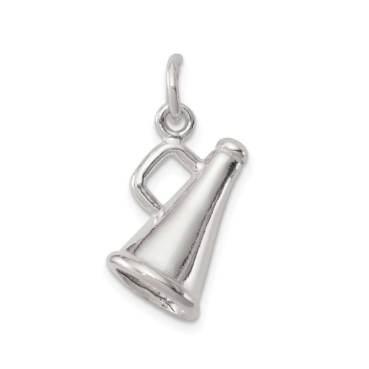 Sterling Silver Megaphone Charm Pendant, Cheerleader Sports Theme for Women and Girls