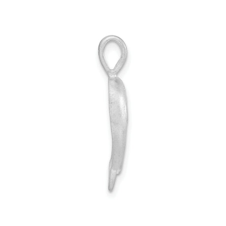 Sterling Silver Dolphin Pendant, Polished Ocean Animal Charm, Nautical Style Jewelry