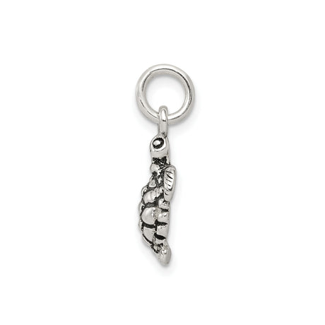 Sterling Silver Sea Turtle Pendant with Flipper Shell Detail, Nautical Ocean Charm