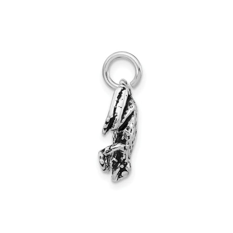 Sterling Silver Frog Pendant with Realistic Design, Nature-Inspired Animal Totem Jewelry