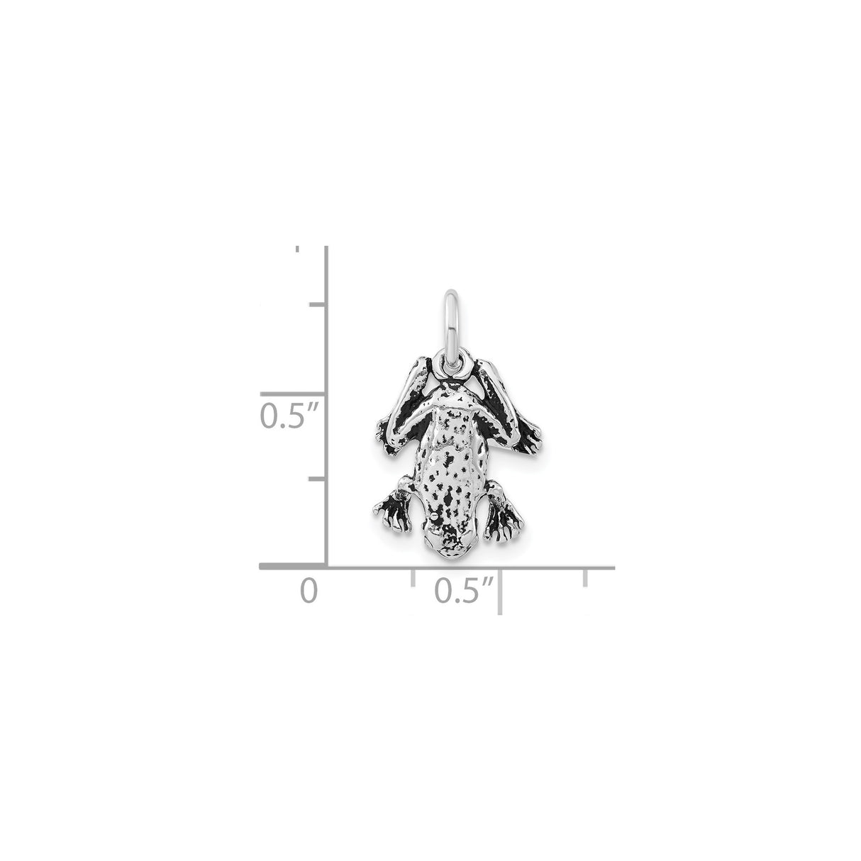 Sterling Silver Frog Pendant with Realistic Design, Nature-Inspired Animal Totem Jewelry
