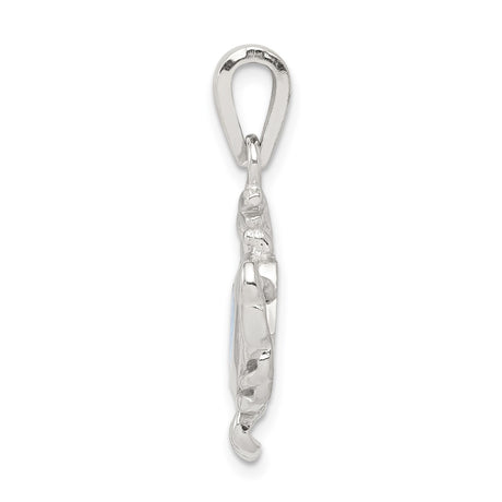 Sterling Silver Crab Pendant with Blue Opal, Ocean Theme, Cancer Zodiac Jewelry