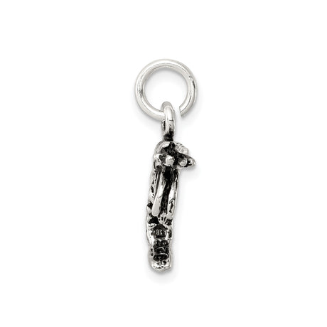 Sterling Silver Shrimp Pendant, Realistic Ocean-Inspired Nautical Jewelry for Women and Unisex Wear