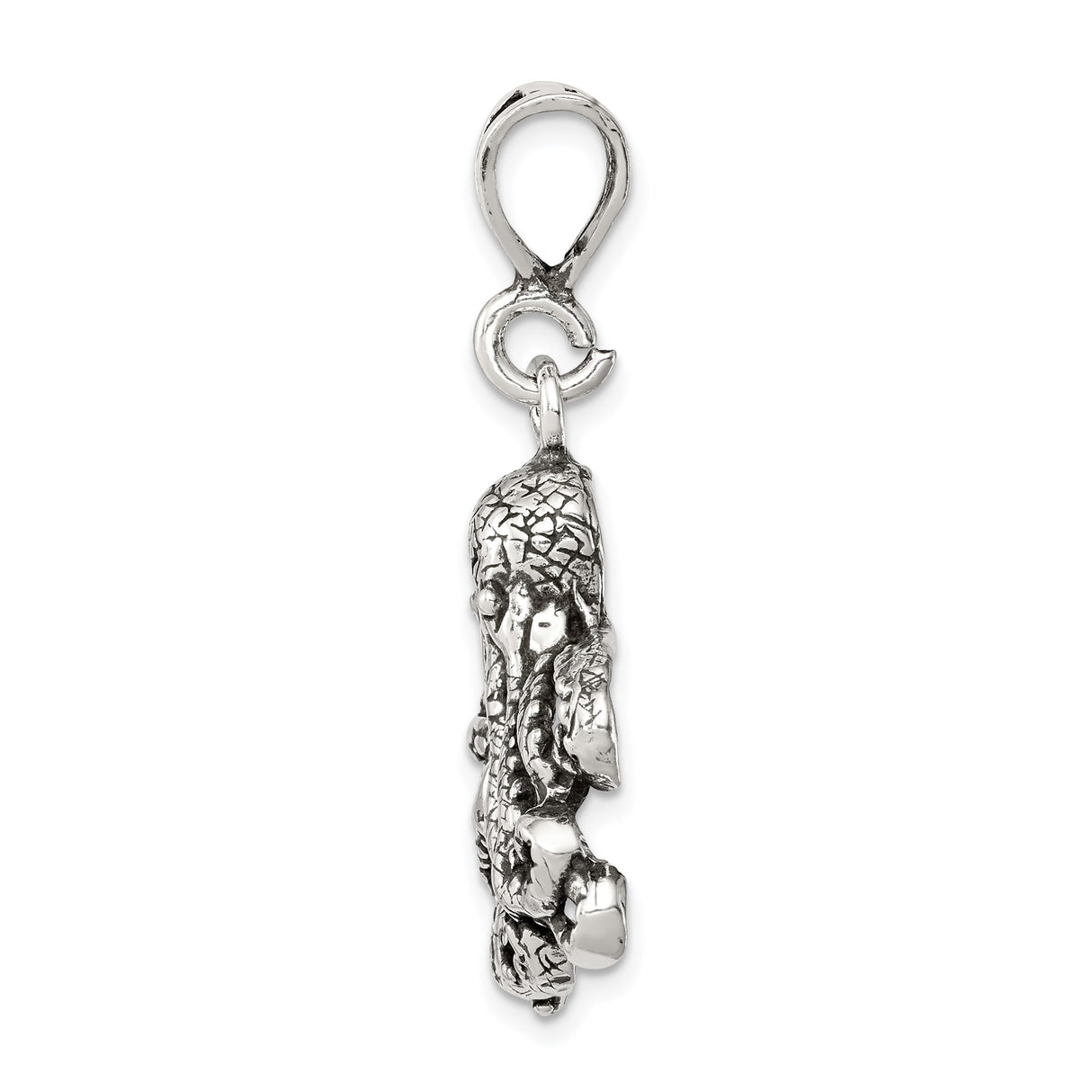 Sterling Silver Octopus Pendant with Intricate Tentacle Detail, Nautical Ocean Theme