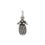 Sterling Silver Eggplant Charm Pendant, Textured Vegetable Garden Jewelry, Whimsical Food Lover