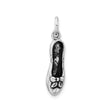Sterling Silver Ballet Slipper Charm, Detailed Ballerina Flat with Bow, Dance Jewelry for Women and Girls