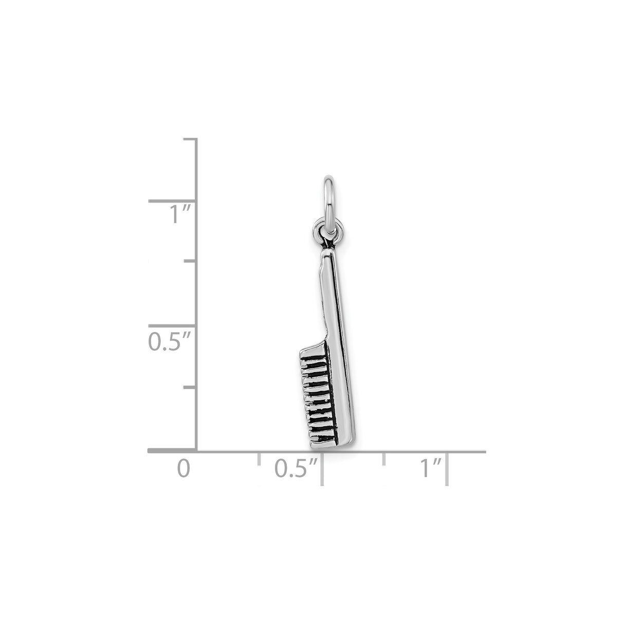 Sterling Silver Comb Pendant Charm, Miniature Hairdresser Tool Jewelry for Women or Unisex Wear