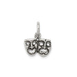Sterling Silver Theater Mask Pendant with Comedy and Tragedy Faces for Drama Lovers