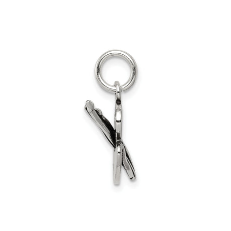 Sterling Silver Pendant, Artist Palette and Paintbrush, Detailed Artistic Charm