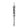 Sterling Silver Screwdriver Pendant with Realistic Detailing, Flathead Tool Charm for Men