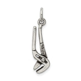 Sterling Silver Pliers Pendant, Adjustable Tool Charm for Mechanics and Craftsmen