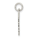 Antiqued Key Charm Pendant in Real 925 Sterling Silver