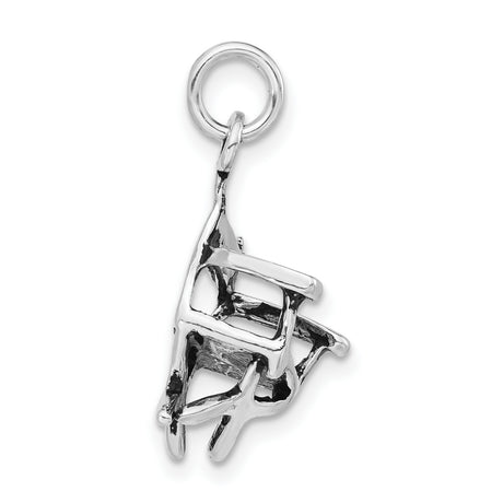Sterling Silver Artist Palette Pendant Charm with Brush, Miniature Painter Jewelry for Art Lovers