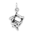 Sterling Silver Artist Palette Pendant Charm with Brush, Miniature Painter Jewelry for Art Lovers