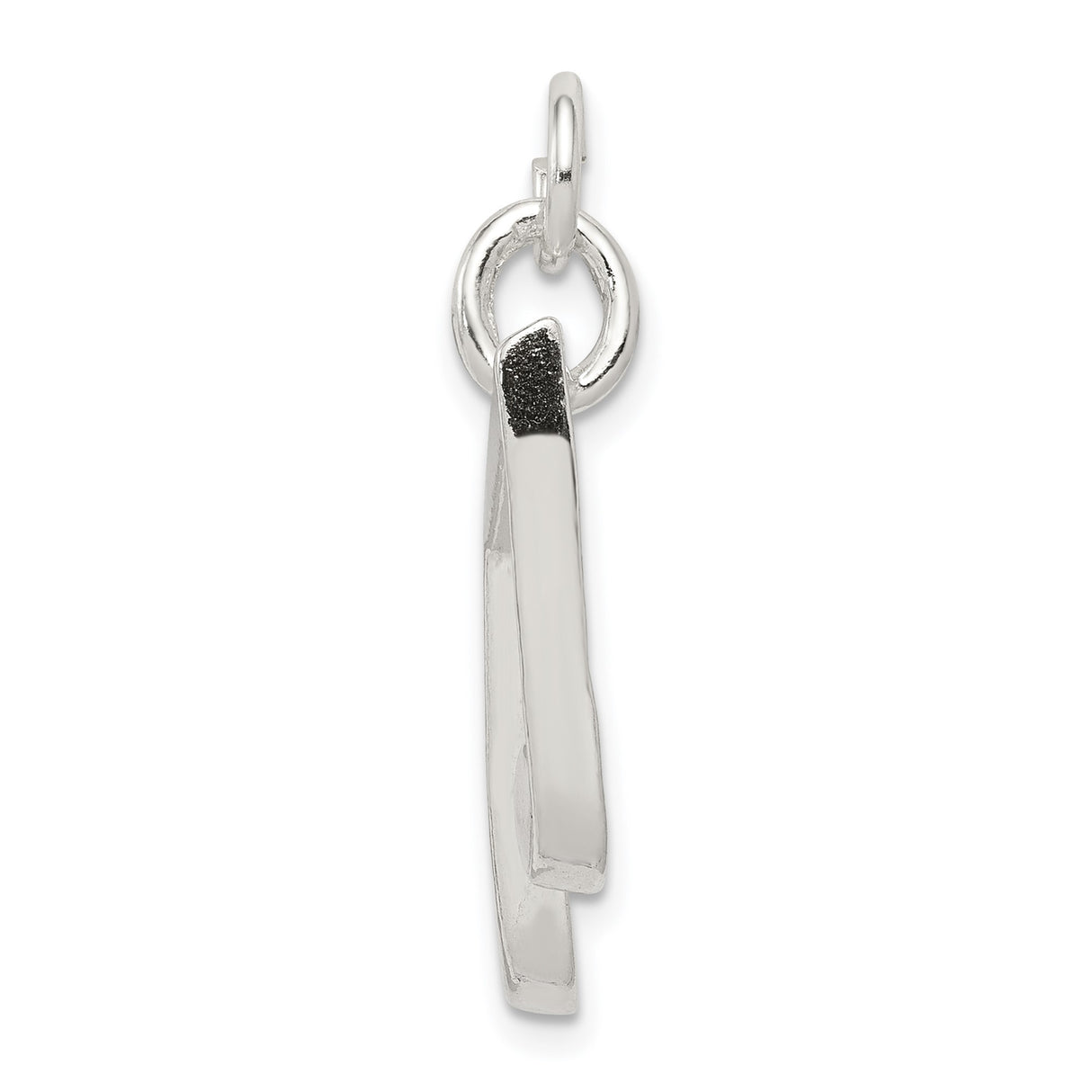 Sterling Silver Music Note Pendant with Double Eighth Note Design, Unisex Charm for Musicians