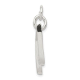 Sterling Silver Music Note Pendant with Double Eighth Note Design, Unisex Charm for Musicians