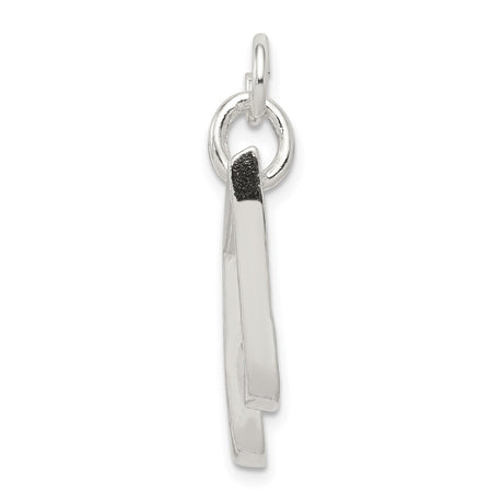 Sterling Silver Music Note Pendant with Double Eighth Note Design, Unisex Charm for Musicians