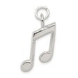 Sterling Silver Music Note Pendant with Double Eighth Note Design, Unisex Charm for Musicians