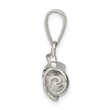 Black Diploma Word on Rolled-Up Graduation Day Certificate Charm Pendant in Real 925 Sterling Silver