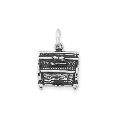 Sterling Silver Ark of Covenant Pendant, Christian Religious Charm for Men and Women
