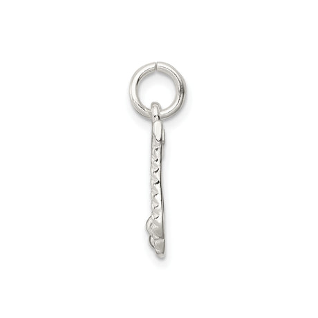 Sterling Silver Music Note Pendant, Textured Double Eighth Note Charm for Necklace or Bracelet