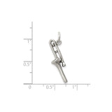 Sterling Silver Trombone Pendant with Detailed Miniature Instrument Design, Unisex Music Lover Jewelry