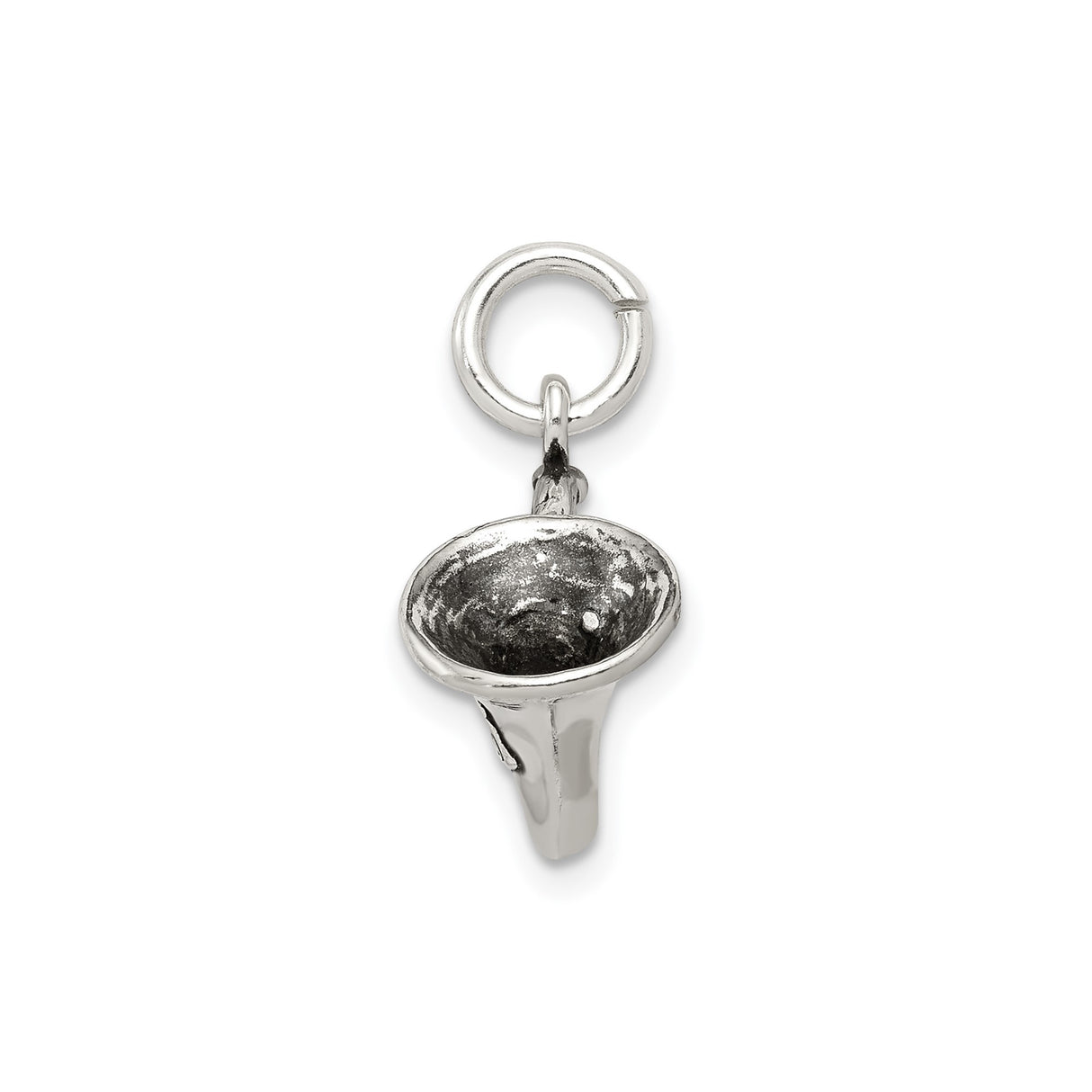 Sterling Silver French Horn Pendant, Unisex Music Charm for Musicians and Band Members
