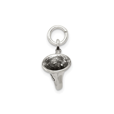 Sterling Silver French Horn Pendant, Unisex Music Charm for Musicians and Band Members