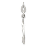 Sterling Silver Music Note Charm Pendant, Eighth Note Design for Women or Unisex