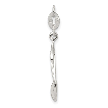 Sterling Silver Music Note Charm Pendant, Eighth Note Design for Women or Unisex