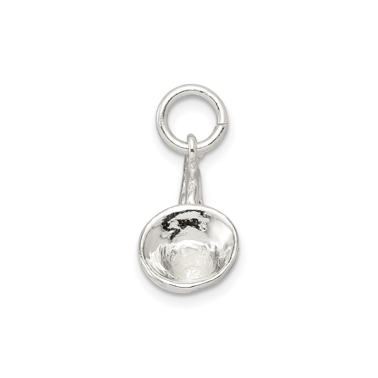 Sterling Silver French Horn Pendant with Coiled Tubing Detail, Music Jewelry for Musicians and Music Lovers