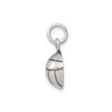 Sterling Silver Volleyball Pendant Charm with 3D Detailed Design for Women or Unisex