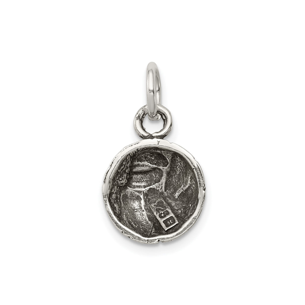 Sterling Silver Volleyball Pendant Charm with 3D Detailed Design for Women or Unisex