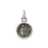 Sterling Silver Volleyball Pendant Charm with 3D Detailed Design for Women or Unisex